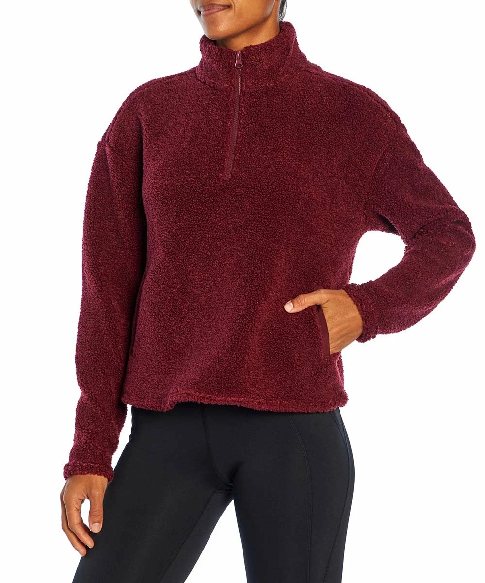 Marika | Windsor Wine Sherpa Tammy Quarter-Zip Pullover - Women 3 Marika | Windsor Wine Sherpa Tammy Quarter-Zip Pullover - Women