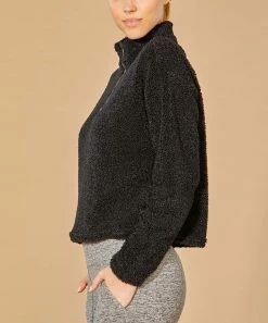 Marika | Black Sherpa Tyra Crop Pullover - Women -Outlet Marika Store zu100525574 alt 4 tm1651166925