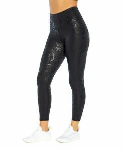 Marika | 25'' Black Shine Snake-Embossed Circuit Tonal Leggings - Women -Outlet Marika Store zu100525642 alt 2 tm1638308644