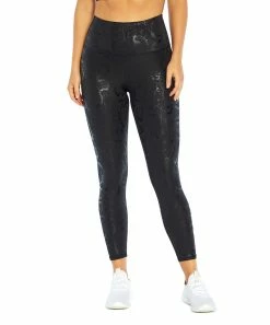 Marika | 25'' Black Shine Snake-Embossed Circuit Tonal Leggings - Women -Outlet Marika Store zu100525642 alt 3 tm1638308644