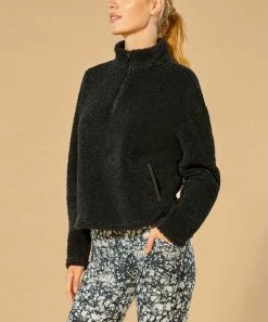 Marika | Black Sherpa Tammy Quarter-Zip Pullover - Women -Outlet Marika Store zu100525651 alt 5 tm1651166925