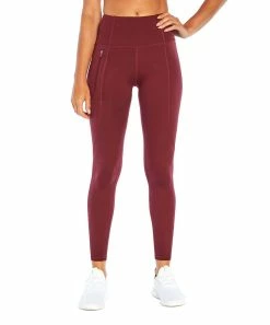 Marika | 25'' Windsor Wine Court Zip-Pocket Leggings - Women -Outlet Marika Store zu100534503 alt 1 tm1634322891