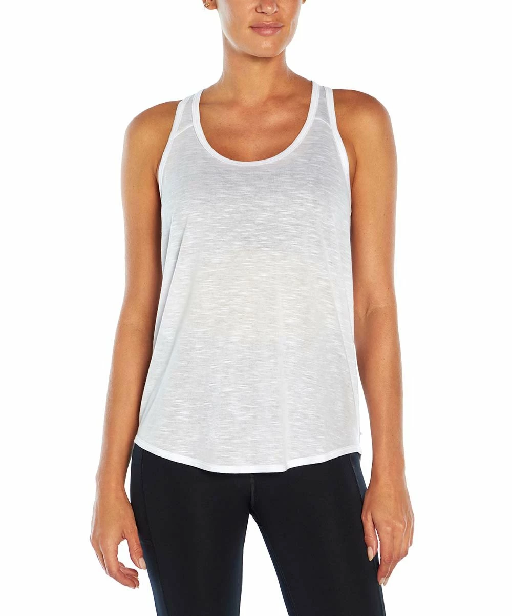 Marika | White Megan Racerback Tank - Women 4 Marika | White Megan Racerback Tank - Women - Image 2