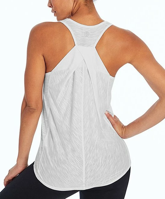 Marika | White Megan Racerback Tank - Women 3 Marika | White Megan Racerback Tank - Women