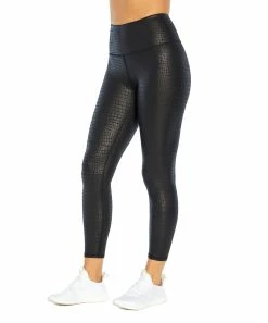 Marika | 25'' Black Shine Croc-Embossed Circuit Tonal Leggings - Women -Outlet Marika Store zu100534540 alt 2 tm1638308644