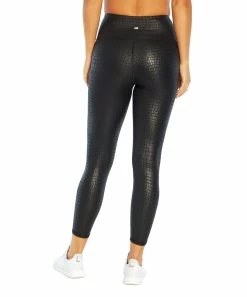 Marika | 25'' Black Shine Croc-Embossed Circuit Tonal Leggings - Women -Outlet Marika Store zu100534540 alt 4 tm1638308644