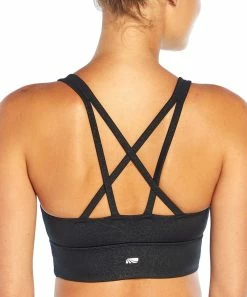 Marika | Black Linear Floral-Embossed Lacey Racerback Sports Bra -Outlet Marika Store zu100534553 alt 1 tm1638308644