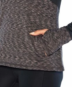 Marika | Black Static Space-Dye Justine Zip Pullover - Women -Outlet Marika Store zu100534566 alt 1 tm1634322759