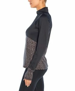 Marika | Black Static Space-Dye Justine Zip Pullover - Women -Outlet Marika Store zu100534566 alt 2 tm1634322759