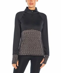 Marika | Black Static Space-Dye Justine Zip Pullover - Women -Outlet Marika Store zu100534566 alt 5 tm1651167594