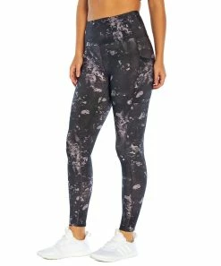 Marika | 25'' Graystone & Pink Abstract High-Waist Pocket Ankle Leggings - Women -Outlet Marika Store zu100980930 main tm1641425623