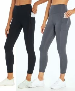 Marika | Black & Turbulence 25'' High-Waist Pocket Leggings Set - Women