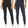 Marika | 25'' Black & Midnight Blue Nilly High-Waist Leggings Set