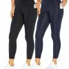 Marika | Black & Midnight Blue 25'' Flat Ankle Leggings Set - Women 1 Marika | Black & Midnight Blue 25'' Flat Ankle Leggings Set - Women -Outlet Marika Store zu101187639 main tm1638993893
