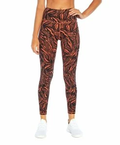 Marika | Hot Sauce & Black Abstract Animal-Print 27'' Heart Pocket Leggings - Women -Outlet Marika Store zu101350214 alt 4 tm1636748196