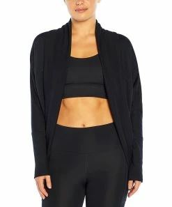Marika | Black Reset Cocoon Open Cardigan - Women