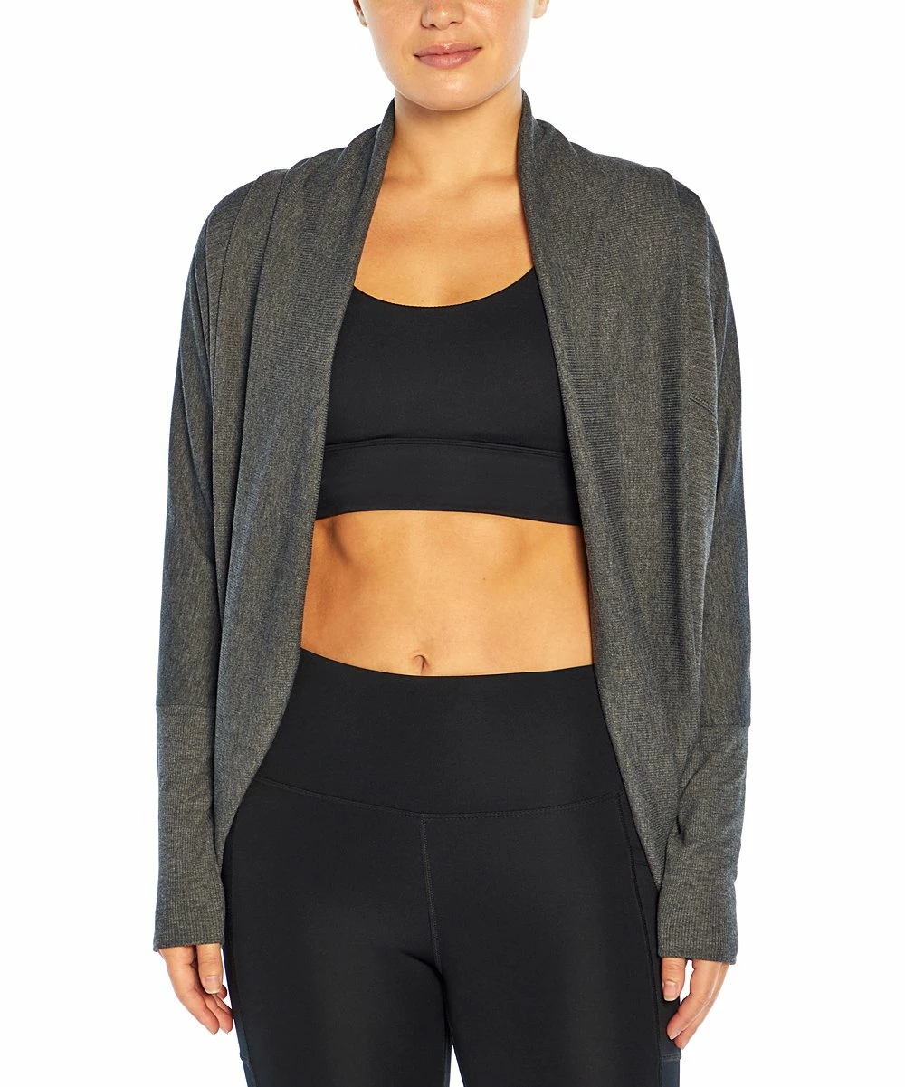 Marika | Heather Black Reset Cocoon Open Cardigan - Women 3 Marika | Heather Black Reset Cocoon Open Cardigan - Women