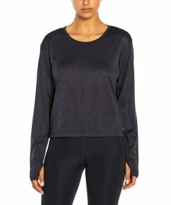 Marika | Black Tonal Jacquard Camo Sonja Crewneck Long-Sleeve Top - Women -Outlet Marika Store zu102331039 alt 2 tm1641498917