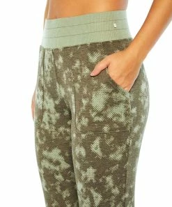 Marika | Pine Olive & Sage Abstract Camo Cory 28'' High-Waist Pocket Joggers - Women