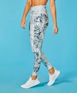 Marika | White & Gray 27'' Botanical Enchant High-Waist Pocket Leggings - Women -Outlet Marika Store zu102586807 alt 6 tm1651166925