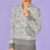 Marika | Nimbus Gray & White Leopard Dara Pocket Quarter-Zip Jacket - Women -Outlet Marika Store zu102586844 main tm1651166925