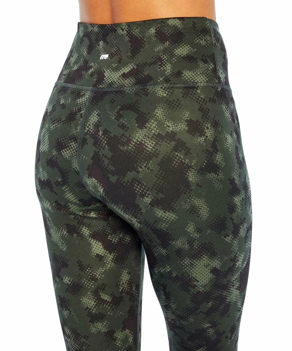 Marika | 25'' Pine Green & Brown Abstract Camo Nilly High-Waist Leggings - Women 3 Marika | 25'' Pine Green & Brown Abstract Camo Nilly High-Waist Leggings - Women