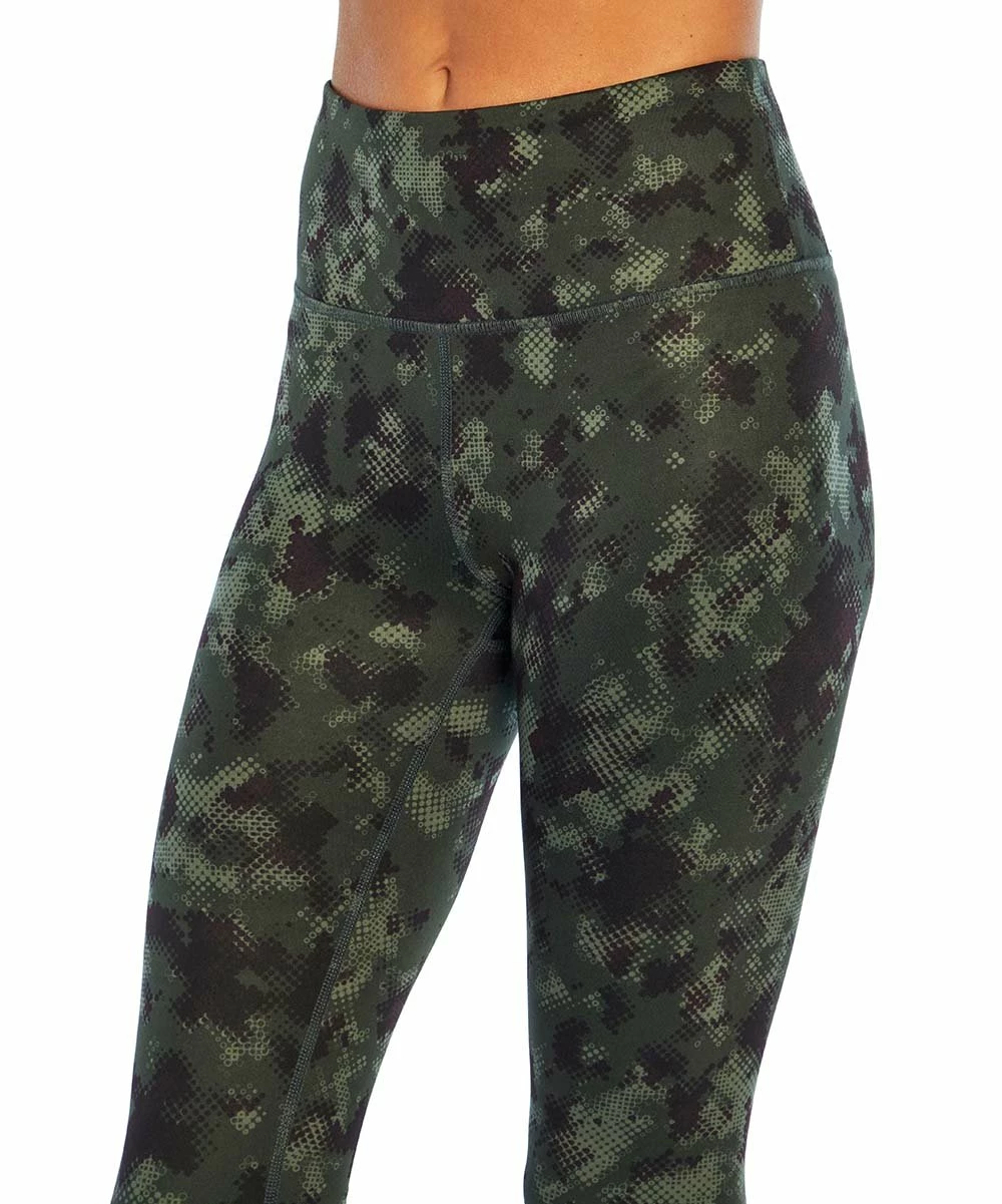 Marika | 25'' Pine Green & Brown Abstract Camo Nilly High-Waist Leggings - Women 4 Marika | 25'' Pine Green & Brown Abstract Camo Nilly High-Waist Leggings - Women - Image 2