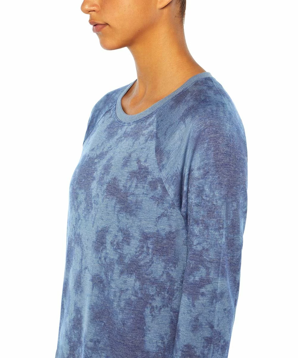 Marika | Navy & Blue Tie-Dye Maison Tulip-Hem Scoop Neck Pullover - Women 6 Marika | Navy & Blue Tie-Dye Maison Tulip-Hem Scoop Neck Pullover - Women - Image 4