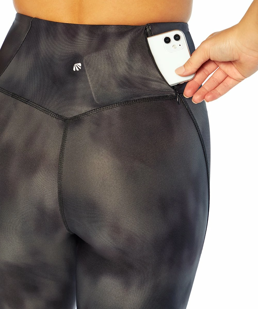 Marika | 27'' Black Soft Focus Ikat Jade Pocket Leggings - Women 3 Marika | 27'' Black Soft Focus Ikat Jade Pocket Leggings - Women