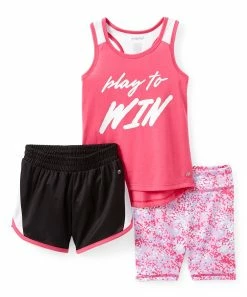 Marika | Fandango Pink 'Win' Racerback Tank & Tie-Dye Shorts Set - Girls