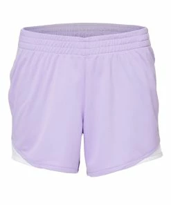 Marika | Lavender & White Color Block Shorts - Girls