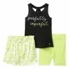 Marika | Black 'Perfectly Imperfect' Racerback Tank & Green Shorts Set - Girls -Outlet Marika Store zu103729421 main tm1647434921