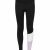 Marika | Black & Purple Color Block Leggings - Girls