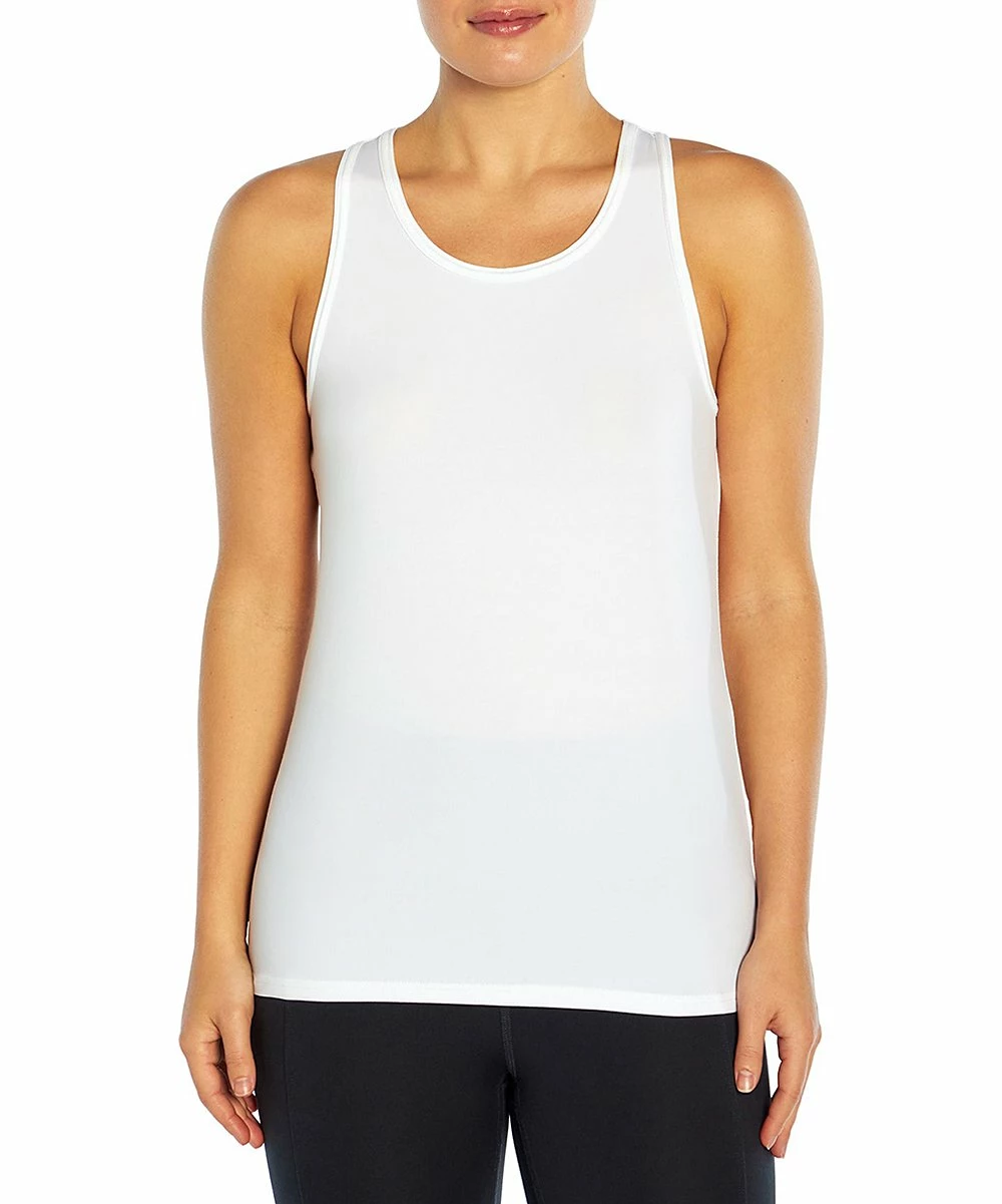 Marika | White Cutout-Accent Hot Shot Racerback Tank - Women 4 Marika | White Cutout-Accent Hot Shot Racerback Tank - Women - Image 2
