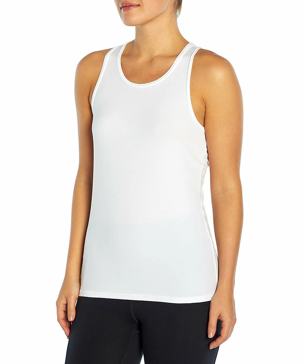 Marika | White Cutout-Accent Hot Shot Racerback Tank - Women 5 Marika | White Cutout-Accent Hot Shot Racerback Tank - Women - Image 3