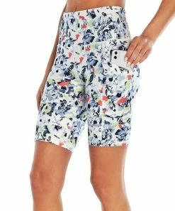 Marika | Butterfly Brushstroke Floral Brenda Pocket 9'' Tummy-Control Bike Shorts - Women -Outlet Marika Store zu104120819 alt 2 tm1657557088