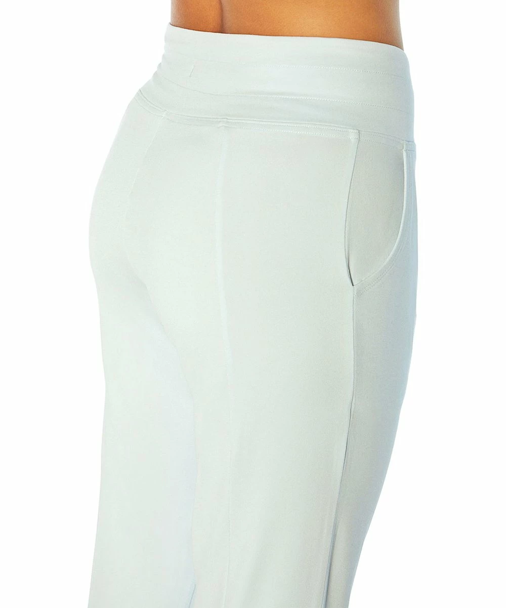 Marika | Baby Blue Mona Drawstring 22'' Pocket Capri Joggers - Women 4 Marika | Baby Blue Mona Drawstring 22'' Pocket Capri Joggers - Women - Image 2