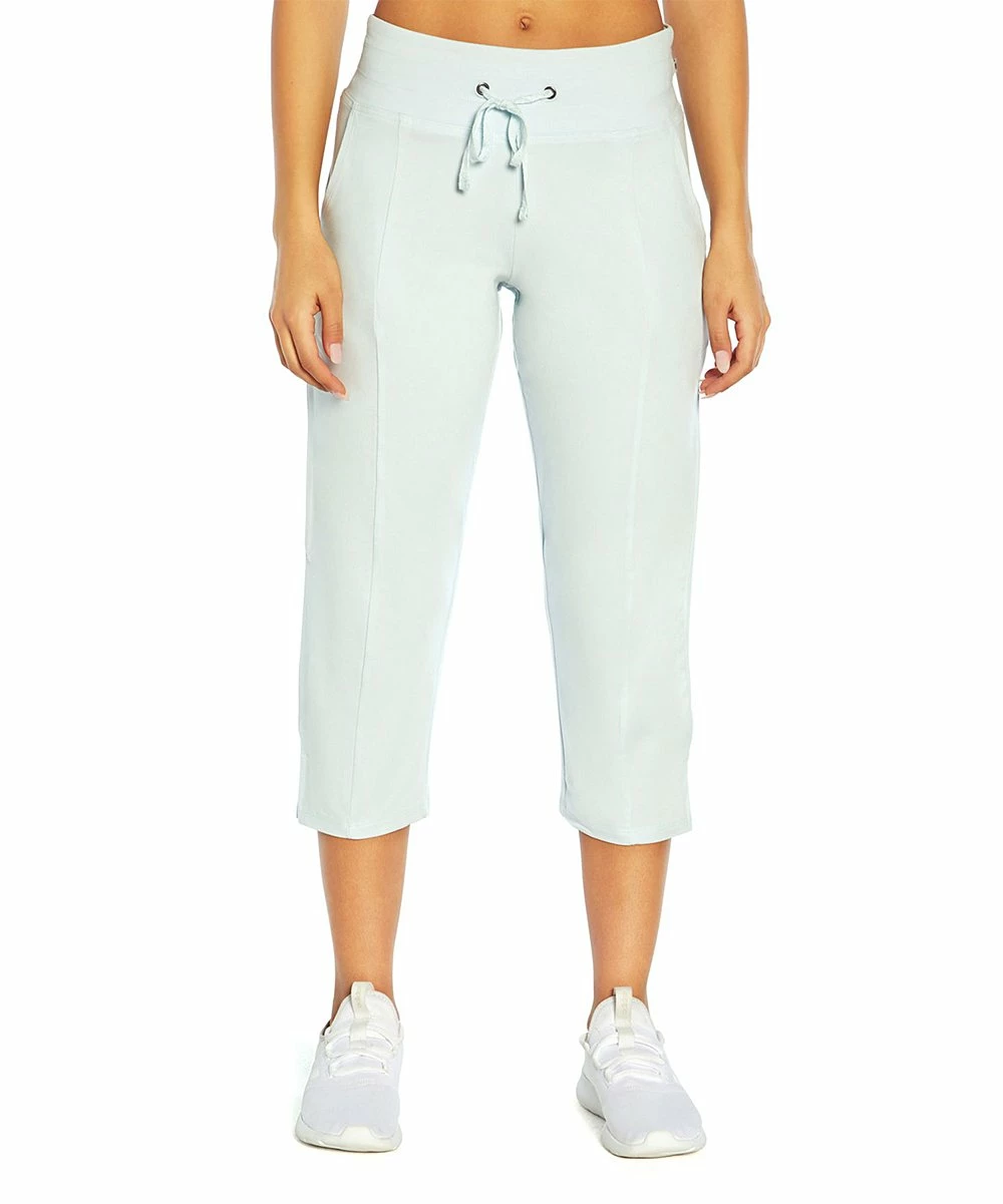 Marika | Baby Blue Mona Drawstring 22'' Pocket Capri Joggers - Women 6 Marika | Baby Blue Mona Drawstring 22'' Pocket Capri Joggers - Women - Image 4