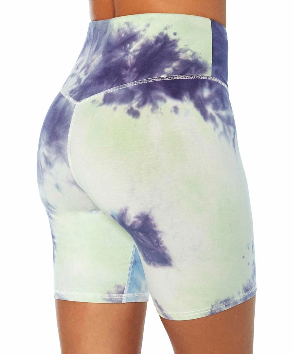 Marika | Butterfly & Crystal Tie-Dye Ambie Pocket 7" Bike Shorts - Women 3 Marika | Butterfly & Crystal Tie-Dye Ambie Pocket 7" Bike Shorts - Women