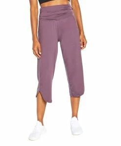 Marika | Vintage Violet Tulip-Hem Capri Pants - Women