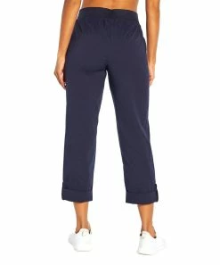 Marika | Midnight Blue Drawstring Pocket Stella 28'' Crop Pants - Women -Outlet Marika Store zu104339845 alt 4 tm1652382702