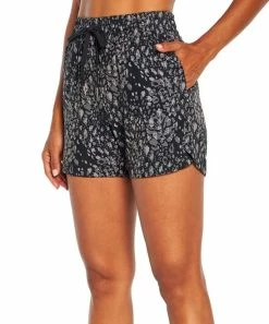 Marika | Black & Gray Leopard Libby Pocket 5'' Shorts - Women