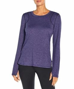 Marika | Heather Navy Blue Victoria Long-Sleeve Top - Women