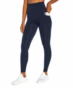 Marika | Midnight Blue Solid Talia Tummy Control Pocket Leggings - Women
