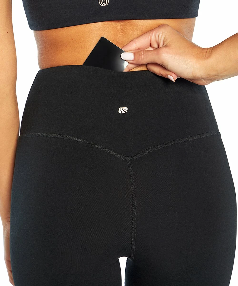 Marika | Black Waist-Pocket Indie Ankle 25" Leggings - Women 3 Marika | Black Waist-Pocket Indie Ankle 25" Leggings - Women