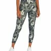 Marika | Gray Elsa Floral Capri 22" Leggings - Women