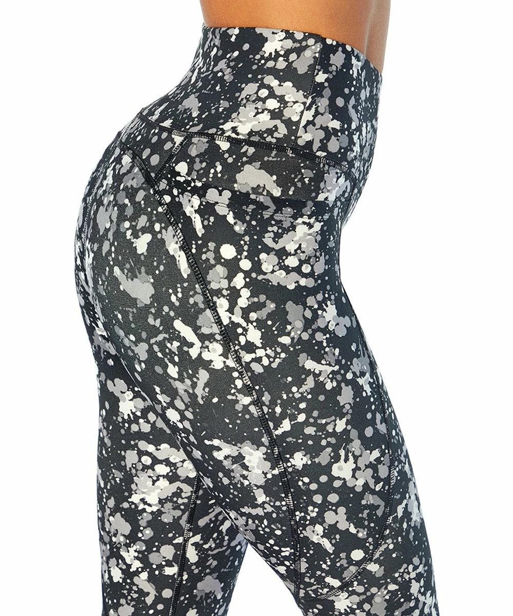 Marika | Black Splatter Pocket Freya Ankle 25" Leggings - Women 3 Marika | Black Splatter Pocket Freya Ankle 25" Leggings - Women