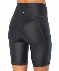 Marika | Black Shiny Pocket Eclipse 9" Bermuda Bike Shorts - Women -Outlet Marika Store zu105516263 alt 2 tm1657556662