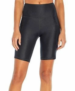 Marika | Black Shiny Pocket Eclipse 9" Bermuda Bike Shorts - Women -Outlet Marika Store zu105516263 alt 3 tm1657557345