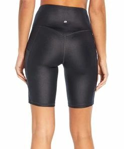 Marika | Black Shiny Pocket Eclipse 9" Bermuda Bike Shorts - Women -Outlet Marika Store zu105516263 alt 4 tm1657556662